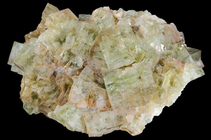 Green Cubic Fluorite Crystal Cluster - Morocco #180264